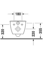 Duravit Darling New perem nélküli fali WC csésze 2557090000