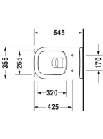 Duravit D-Code perem nélküli fali WC csésze 25700900002