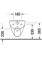 Duravit D-Code perem nélküli fali WC csésze 25700900002