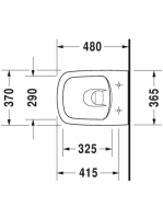 Duravit DuraStyle öblítőperem nélküli compact fali WC csésze 2571090000