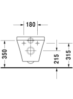 Duravit DuraStyle öblítőperem nélküli compact fali WC csésze 2571090000