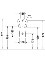 Duravit DuraStyle hátsó bekötésű piszoár 2804300000