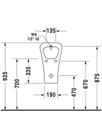 Duravit DuraStyle hátsó bekötésű piszoár 2806300000