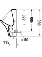 Duravit DuraStyle perem nélküli elektromos piszoár, hálózati 2806310093