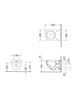 Duravit Starck 3 fali WC, Soft-Close WC ülőkével 42000900A1