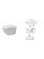 Duravit Starck 3 fali WC, Soft-Close WC ülőkével 42250900A1
