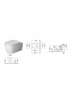 Duravit ME by Starck, perem nélküli fali WC, Soft-Close ülőkével 45290900A1