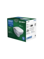 Duravit D-Code Kombipack 45350900A1, falra szerelhető WC csésze, Soft Close ülőkével