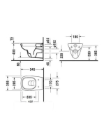 Duravit D-Code Kombipack 45350900A1, falra szerelhető WC csésze, Soft Close ülőkével