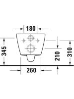 Duravit D-Neo Rimless fali WC csésze szett, fehér 45870900A1