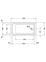 Duravit D-Code 150x75 akril kád 700095