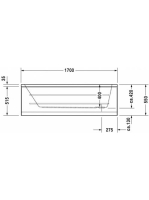 Duravit D-Code 170x70 akril kád 700098