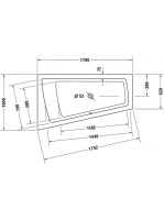 Duravit Paiova balos akril kád 170x100 700212000000000