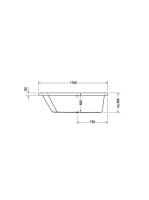 Duravit Paiova balos akril kád 170x100 700212000000000