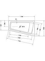 Duravit Paiova jobbos akril kád 170x100 700213000000000