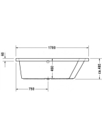 Duravit Paiova jobbos akril kád 170x100 700213000000000