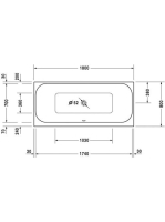 Duravit Happy D.2 180x80 akril kád 700314000000000