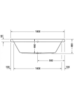 Duravit Happy D.2 180x80 akril kád 700314000000000