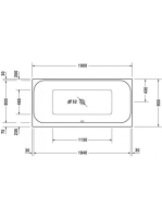 Duravit Happy D.2 190x90 akril kád 700315000000000