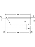 Duravit Starck 170x70 akril kád 700334000000000