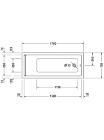Duravit Starck 170x70 akril kád 700334000000000