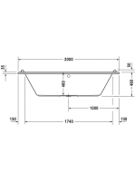 Duravit Starck 200x100 akril kád 700341000000000