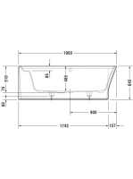 Duravit Cape Cod 190x90 DuraSolid A balos kád 700362000000000