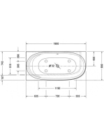 Duravit Cape Cod 190x90 DuraSolid A balos kád 700362000000000