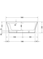 Duravit Cape Cod 190x90 DuraSolid A kád fehér alpin 700364000000000