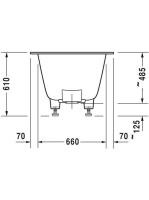 Duravit DuraSquare fehér DuraSolid A 180x80 kád 700426000000000