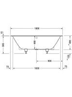 Duravit DuraSquare fehér DuraSolid A 180x80 kád 700426000000000