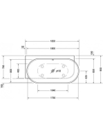 Duravit Luv balos DuraSolid A kád 185x95 cm, fehér alpin 700431000000000