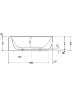 Duravit Luv balos DuraSolid A kád 185x95 cm, fehér alpin 700431000000000