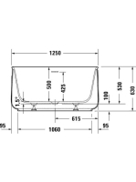 Duravit Zencha szabadonálló kád DuraSolid A 125x125 cm, fehér 700464000000000