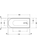 Duravit D-Neo 180x80 fehér akril kád 700475000000000
