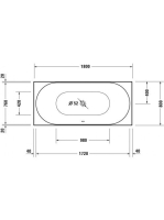 Duravit D-Neo 180x80 akril kád 700476000000000