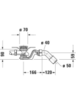 Duravit króm kád le és túlfolyó Happy D.2-es kádhoz 792216000001000