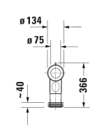 Duravit Vario lefolyóív alsó kifolyáshoz 8990250000