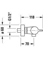 Duravit B.1 termosztátos zuhanycsaptelep, króm B14220000010