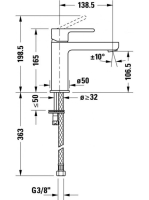 Duravit B.2 mosdócsaptelep M-es méret, leeresztő nélkül, króm B21020002010