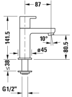 Duravit B.2 hidegvizes csaptelep, króm B21080002010