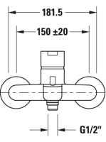 Duravit B.2 egykaros króm kádcsaptelep B25230000010