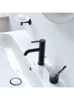 Duravit C.1 egykaros mosdócsaptelep M-es méret, automata leeresztőszeleppel, matt fekete C11020001046