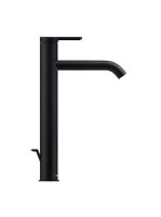 Duravit C.1 matt fekete magasított mosdócsaptelep, automata leeresztőszeleppel C11040001046