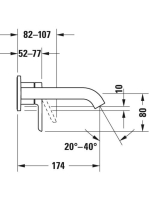 Duravit C.1 falsík alatti mosdócsaptelep 174 mm, króm C11070003010