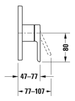 Duravit C.1 egykaros zuhanycsaptelep 1 fogyasztóhoz, króm C14210009010
