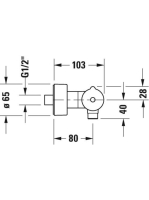 Duravit C.1 termosztátos zuhanycsaptelep, króm C14220000010