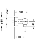 Duravit C.1 egykaros zuhanycsaptelep, króm C14230000010