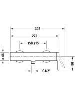 Duravit C.1 egykaros zuhanycsaptelep, matt fekete C14230000046