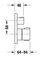 Duravit C.1 falsik alatti termosztátos kádcsaptelep 2 fogyasztóhoz, matt fekete C15200013046
